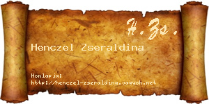 Henczel Zseraldina névjegykártya